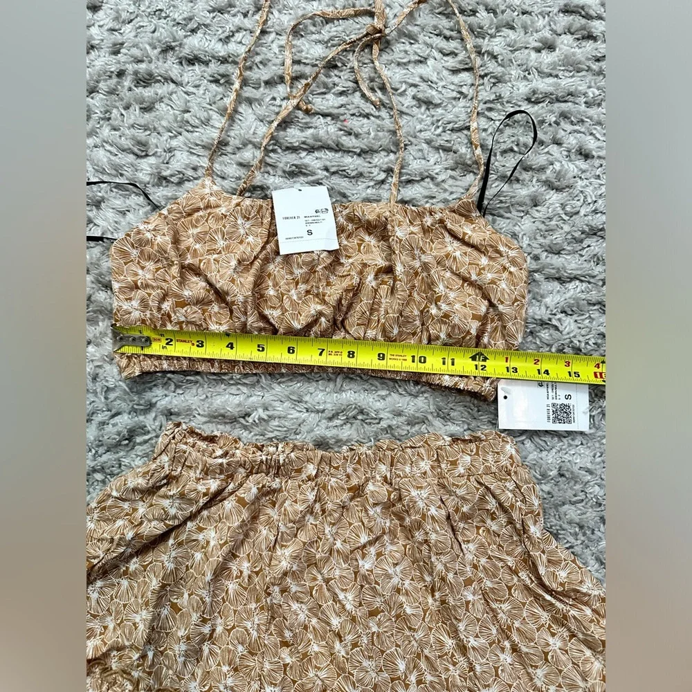 NWT-Womens size Small a Floral Tie-Strap Cami & Mini Skirt Set dress - Picture 10 of 11